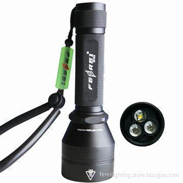 Ulter Bright 800lm Cree Waterproof LED Diving Flashlight, 1 x 18650 Li-ion Batteries